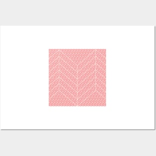 Salmon pink lines triangles pattern Geometric design Posters and Art